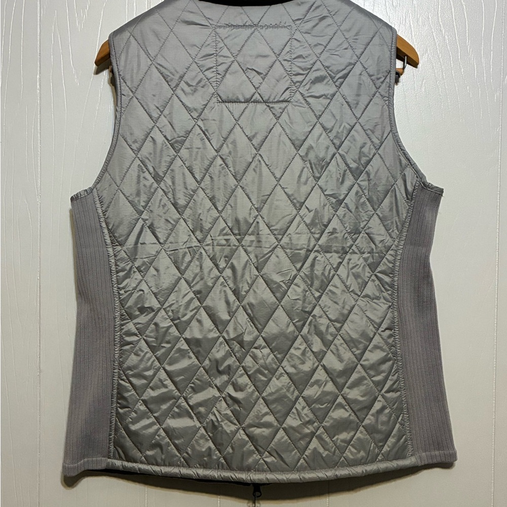 L.L. Bean Women's Quilted Jacket Vest Fleece Lined Full Zip Gray Large - Picture 2 of 10